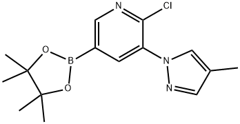 6-Chloro-5-(4-methyl-1H-pyrazol-1-yl)pyridine-3-boronic acid pinacol ester Structure