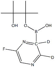 6-Fluoro(pyrazine-d2)-2-boronic acid pinacol ester Struktur