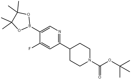 tert-butyl 4-(4-fluoro-5-(4,4,5,5-tetramethyl-1,3,2-dioxaborolan-2-yl)pyridin-2-yl)piperidine-1-carboxylate,2223041-49-2,结构式