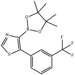 5-(3-Trifluoromethylphenyl)thiazole-4-boronic acid pinacol ester, 2223041-95-8, 结构式