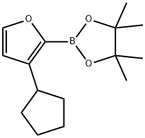 3-Cyclopentylfuran-2-boronic acid pinacol ester Struktur