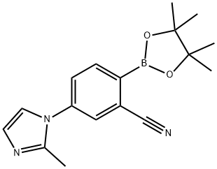 2-Cyano-4-(2-methylimidazol-1-yl)phenylboronic acid pinacol ester Struktur