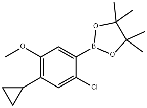 2-Chloro-5-methoxy-4-cyclopropylphenylboronic acid pinacol ester Structure