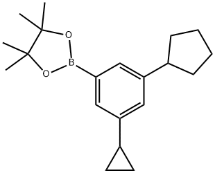 3-(Cyclopropyl)-5-(cyclopentyl)phenylboronic acid pinacol ester Struktur