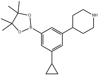 2223048-68-6 4-(3-cyclopropyl-5-(4,4,5,5-tetramethyl-1,3,2-dioxaborolan-2-yl)phenyl)piperidine