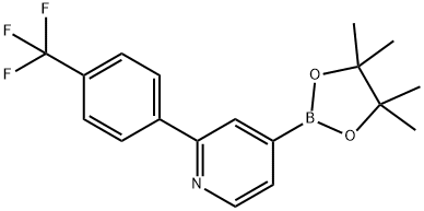 4-(4,4,5,5-tetramethyl-1,3,2-dioxaborolan-2-yl)-2-(4-(trifluoromethyl)phenyl)pyridine 结构式