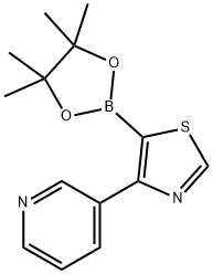 4-(3-Pyridyl)thiazole-5-boronic acid pinacol ester,2223050-58-4,结构式
