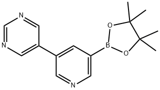 5-(5-pyrimidyl)pyridine-3-boronic acid pinacol ester Structure