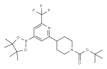 tert-butyl 4-(4-(4,4,5,5-tetramethyl-1,3,2-dioxaborolan-2-yl)-6-(trifluoromethyl)pyridin-2-yl)piperidine-1-carboxylate,2223052-36-4,结构式