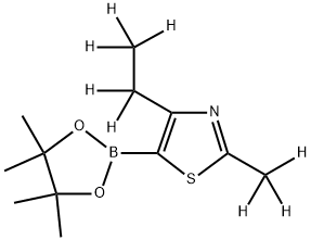 (2-Methyl-4-ethyl-d8)-thiazole-5-boronic acid pinacol ester Structure