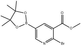 6-BROMO-5-(METHOXYCARBONYL)PYRIDINE-3-BORONIC ACID PINACOL ESTER Struktur