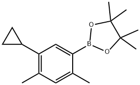 2,4-Dimethyl-5-cyclopropylphenylboronic acid pinacol ester,2223054-21-3,结构式