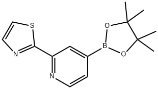 2-(4-(4,4,5,5-tetramethyl-1,3,2-dioxaborolan-2-yl)pyridin-2-yl)thiazole, 2223054-34-8, 结构式