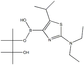 5-(iso-Propyl)-2-(diethylamino)thiazole-4-boronic acid pinacol ester Structure