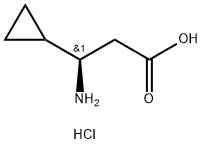 (R)-3-amino-3-cyclopropylpropanoic acid hydrochloride Structure