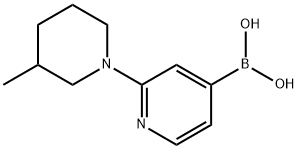 2-(3-Methylpiperidin-1-yl)pyridine-4-boronic acid, 2225152-63-4, 结构式