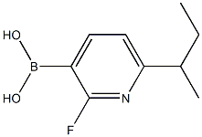 2-Fluoro-6-(sec-butyl)pyridine-3-boronic acid,2225152-75-8,结构式