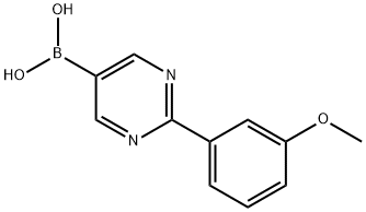 (2-(3-methoxyphenyl)pyrimidin-5-yl)boronic acid Struktur
