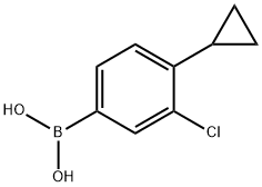 (3-chloro-4-cyclopropylphenyl)boronic acid Struktur