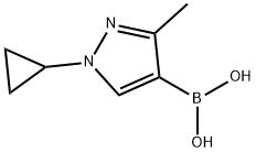 3-Methyl-1-(cyclopropyl)-1H-pyrazole-4-boronic acid,2225155-56-4,结构式