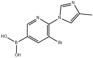 5-Bromo-6-(4-methylimidazol-1-yl)pyridine-3-boronic acid Struktur