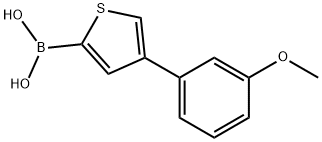 4-(3-Methoxyphenyl)thiophene-2-boronic acid 结构式
