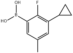 2-Fluoro-5-methyl-3-cyclopropylphenylboronic acid Struktur