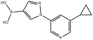 1-(5-Cyclopropyl-3-pyridyl)-1H-pyrazole-4-boronic acid Struktur