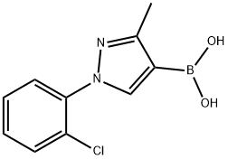 3-Methyl-1-(2-chlorophenyl)pyrazole-4-boronic acid Structure
