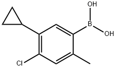 4-Chloro-2-methyl-5-cyclopropylphenylboronic acid Struktur