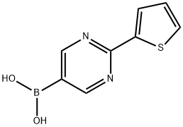 (2-(thiophen-2-yl)pyrimidin-5-yl)boronic acid Struktur