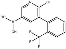 6-Chloro-5-(2-trifluoromethylphenyl)pyridine-3-boronic acid Struktur