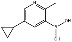 2-Methyl-5-(cyclopropyl)pyridine-3-boronic acid Struktur