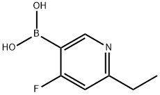 4-Fluoro-2-ethylpyridine-5-boronic acid, 2225174-57-0, 结构式
