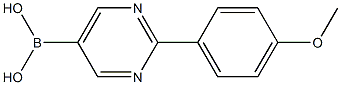 (2-(4-methoxyphenyl)pyrimidin-5-yl)boronic acid Struktur