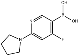 4-Fluoro-2-(pyrrolidino)pyridine-5-boronic acid Structure