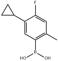 4-Fluoro-2-methyl-5-cyclopropylphenylboronic acid 结构式