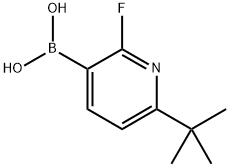2-Fluoro-6-(tert-butyl)pyridine-3-boronic acid, 2225177-12-6, 结构式