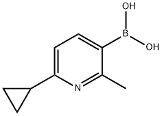 (6-环丙基-2-甲基吡啶-3-基)硼酸,2225177-22-8,结构式