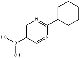 (2-cyclohexylpyrimidin-5-yl)boronic acid Struktur