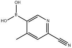 6-CYANO-4-METHYLPYRIDINE-3-BORONIC ACID Struktur