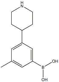 3-Methyl-5-(piperidin-4-yl)phenylboronic acid Structure