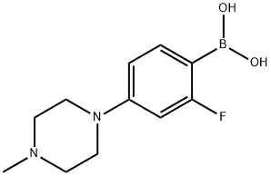 (2-氟-4-(4-甲基哌嗪-1-基)苯基)硼酸, 2225179-01-9, 结构式