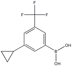 (3-cyclopropyl-5-(trifluoromethyl)phenyl)boronic acid Struktur