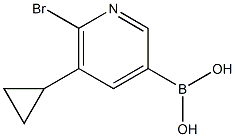 6-Bromo-5-(cyclopropyl)pyridine-3-boronic acid,2225179-18-8,结构式