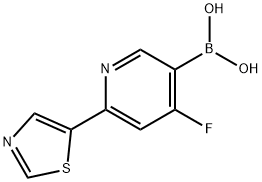 4-Fluoro-2-(thiazol-5-yl)pyridine-5-boronic acid Structure