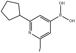 2-Fluoro-6-(cyclopentyl)pyridine-4-boronic acid Struktur