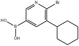 2225180-77-6 6-Bromo-5-(cyclohexyl)pyridine-3-boronic acid