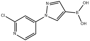 1-(2-Chloro-4-pyridyl)-1H-pyrazole-4-boronic acid, 2225181-14-4, 结构式