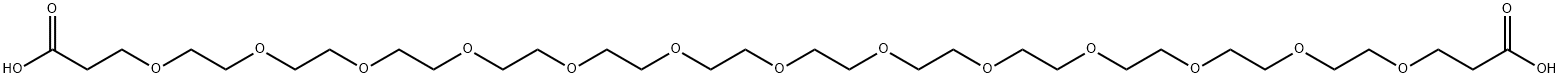 4,7,10,13,16,19,22,25,28,31,34,37,40-Tridecaoxatritetracontanedioic acid Struktur